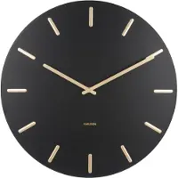Karlsson - Charm horloge murale - Noir