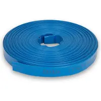Eberth Tuyau plat 1" Tuyau de jardin pour pompes en longueur de 50m, 1 pouce, diamètre 25mm, flexible, PVC résistant, tuyau industriel