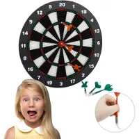 Relaxdays 10021463_0 Dartscheibe mit Darts