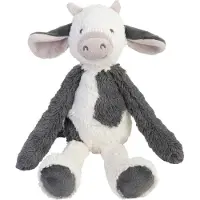 Happy horse Doudou vache Casper 38cm - peluche noire et blanche