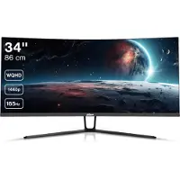 Dahua Technology LM34-E330C computer monitor 86.4 cm (34") 3440 x 1440 pixels UltraWide Quad HD LCD Black, Red