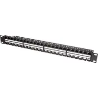 Logilink Panneau de brassage 1 UH pour 48 prises Keystone mince non blindé noir (boîte de 1)