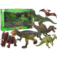 Lean Toys Ensemble de 6 figurines de dinosaures, grands modèles, monde préhistorique