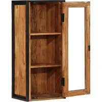 vidaXL Armoire murale de salle de bain 40x30x90 cm en bois massif d'acacia et fer
