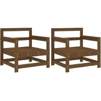 vidaXL Chaises de jardin 2 pcs. Marron miel Pin massif