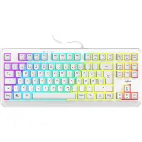 Hama Exodus 220 TKL Clavier de jeu USB QWERTZ Allemand Blanc