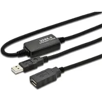 Digitus USB 2.0 Verlängerungskabel Aktiv Typ A -A 10m schwar