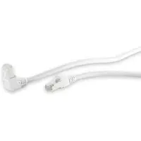 S-Impuls CAT.6 câble patch, S/FTP, droit à 90°, 2,0 m, blanc