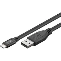 Goobay Câble USB 2.0 USB C vers USB A noir 1 m