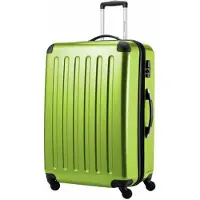 Hauptstadtkoffer Alex - Valise rigide extensible avec 4 roulettes Check-In Trolley Valise de voyage avec soufflet d'extension Check-In Bagages 158cm Hardcase Luggage 65 cm, 74 litres,Apfelgruen