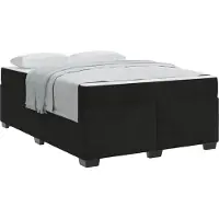 vidaXL Cadre de lit avec matelas noir 160 x 200 cm Tissu