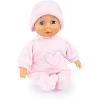 Bayer My First Baby 92802AT 28cm, poupée avec un corps doux et des yeux qui dorment, très pratique, tenue mignonne, rose avec un cœur