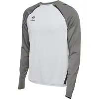 Hummel Hmllead 2.0 Crew Sweat - blanc/gris acier, Größe:XS
