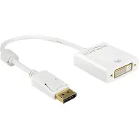 DeLOCK Adaptateur de moniteur DP à DVI, actif, support 4K (DisplayPort), Adaptateur vidéo, Blanc