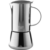 Adler Cafetière Espresso à induction 620ml acier inoxydable, lavable au lave-vaisselle