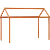 vidaXL Toit pour lit d'enfant brun cireux 217x85,5x154cm Pin massif