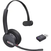 Yealink WH64 Hybrid Mono Teams Casque sans fil Bandeau Bureau/Centre d'appels Micro-USB Bluetooth Noir (1208687)