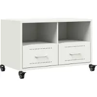 vidaXL Armoire TV blanche 68x39x43,5 cm Acier