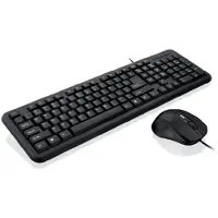 IBox Clavier OFFICE KIT II avec souris USB QWERTY anglais noir