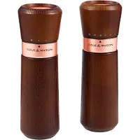 Cole & Mason Moulin à poivre Moulin à sel Lyndhurst Chestnut Rose Gold Set cadeau avec moulin précis Marron One Size