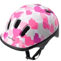 Meteor casque de protection, casque enfant, casque vélo, patins à roulettes, KS06 casque enfant vélo casque, taille XS 44-48 cm Pink hearts