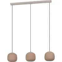 Eglo Suspension COMINIO acier taupe E27 3X40W L:88.5cm L:18.5cm H:110cm dimmable