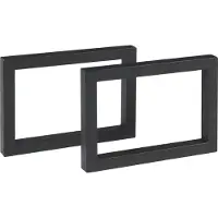 En.casa Piètement de table set de 2 'Lunderskov' pour table basse banc pouf acier 35 x 50 cm noir