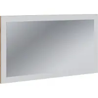 VCM Miroir mural en bois | Convient pour salle de bain ou couloir | Dimensions: H. 45 x W. 80 x D. 2 cm - Salia