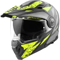 Bogotto FG-102 Safari Fiberglass Enduro Casque Noir Gris Jaune Taille 2XL