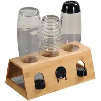 Kesper Porte-bouteille avec égouttoir, 32 x 17,5 x 12 cm, bambou 58650
