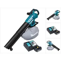 Makita DUB 187 RM Souffleur et aspirateur de feuilles sans fil 18 V Brushless + 1x batterie 4,0 Ah + chargeur