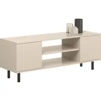 KOBI Armoire RTV Focus cashmere 135 cm - pieds noirs