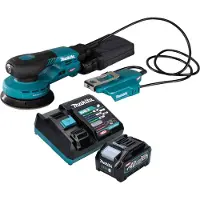 Makita BO 003 CGM101 Ponceuse excentrique sans fil 40 V max. 125 mm 3,0 mm course Brushless + 1x batterie 4,0 Ah + chargeur