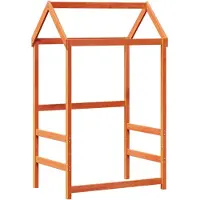vidaXL Toit pour lit d'enfant brun cireux 98x70x176,5 cm Pin massif