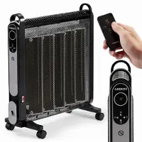 Arebos Mica Convecteur 2000W Noir | Chauffage électrique mobile & Chauffage par ondes thermiques