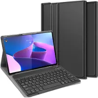 Cazy Housse pour Tablette avec Clavier compatible avec Lenovo Tab P12 Pro - Étui Clavier Bluetooth QWERTZ - Noir