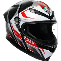 AGV K6 N Carve Casque Intégral Mat/Noir/Blanc/Rouge XL unisex