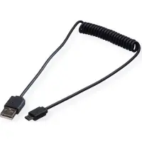 Roline - Câble USB - Micro-USB de type B (M) pour USB (M) - USB 2.0 - 1 m - bobiné - noir