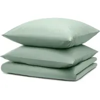 Blumtal Literie 240x220cm + 2x taies d'oreiller 40x70cm - Microfibre Bed Sheets 240x220cm - Set de 3 draps de lit vert