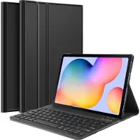 Cazy Housse pour Tablette avec Clavier compatible avec Samsung Galaxy Tab S6 Lite - Étui Clavier Bluetooth QWERTY - Noir