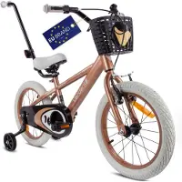Sun baby Verdant Rowan Vélo enfant garçon vélo roues stabilisatrices 12 14 16 pouces à partir de 4-6 ans BMX enfant vélo (16 pouces,cappuccino)