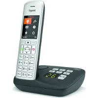 Gigaset CE575A - Téléphone sans fil - Répondeur avec identification de l'appelant - ECO DECT\NGAP - noir, argent (S30852-H2929-B104)