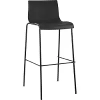 CLP Tabouret de bar Hoover 4 pieds piètement noir