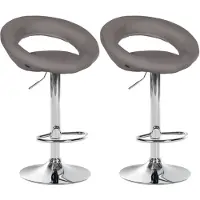 CLP lot de 2 tabourets de bar Olinda tissu