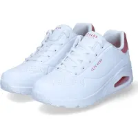 SKECHERS Femme Baskets UNO POP BACK Blanc Cuir synthétique Taille : 39½