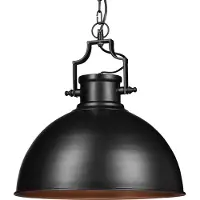 Relaxdays - Suspension au design industriel et au look shabby, décoration pour salle à manger, culot E27, suspension Ø 40,5 cm, noir