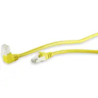 S-Impuls CAT.6 Patchkabel, S/FTP, 90°-gerade, 0.5 m, gelb