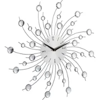 Relaxdays 10023275_0 Wanduhr silber 50,0 cm Eisen, Acryl