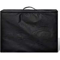 vidaXL Table de massage pliante 3 zones avec châssis en bois noir