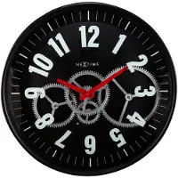 Nextime - 3259ZW - Horloge Murale - 36cm - noir - Modern Gear Clock